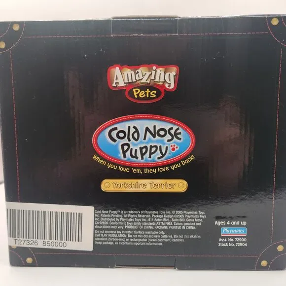 Playmates Amazing Pets Cold Nose Puppy Yorkshire Terrier Open Box Barks Wag Tail - Picture 11 of 16